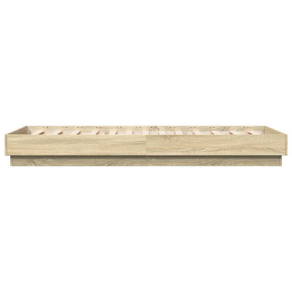 Bed Frame without Mattress Sonoma Oak 100x200 cm Engineered Wood