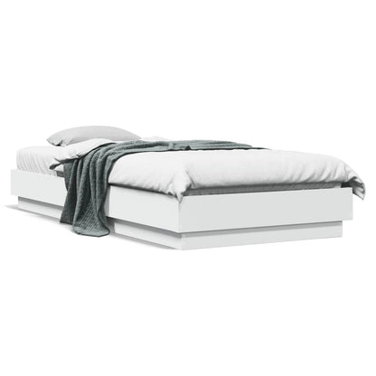 Bed Frame without Mattress White 90x200 cm Engineered Wood