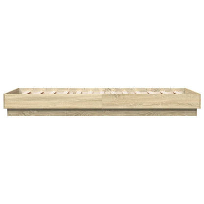 Bed Frame without Mattress Sonoma Oak 90x200 cm Engineered Wood