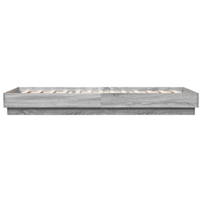 Bed Frame without Mattress Grey Sonoma 90x200 cm Engineered Wood
