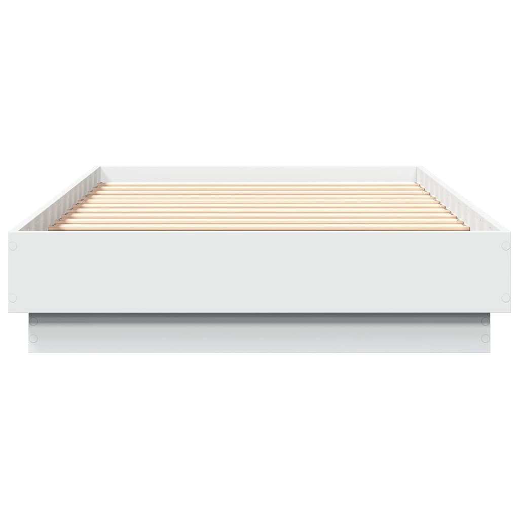 Bed Frame without Mattress White 90x190 cm Single Engineered Wood
