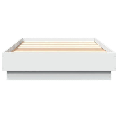 Bed Frame without Mattress White 90x190 cm Single Engineered Wood