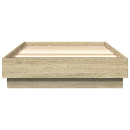 Bed Frame without Mattress Sonoma Oak 75x190 cm Small Single Engineered Wood
