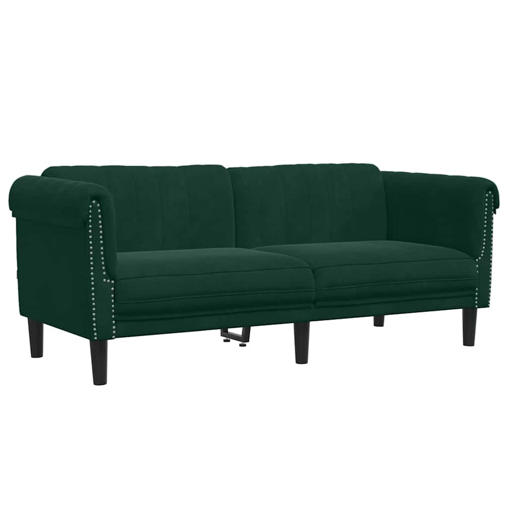 3 Piece Sofa Set Dark Green Velvet