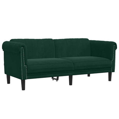 3 Piece Sofa Set Dark Green Velvet