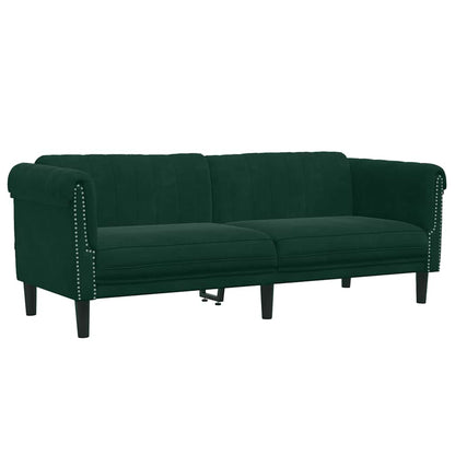 3 Piece Sofa Set Dark Green Velvet