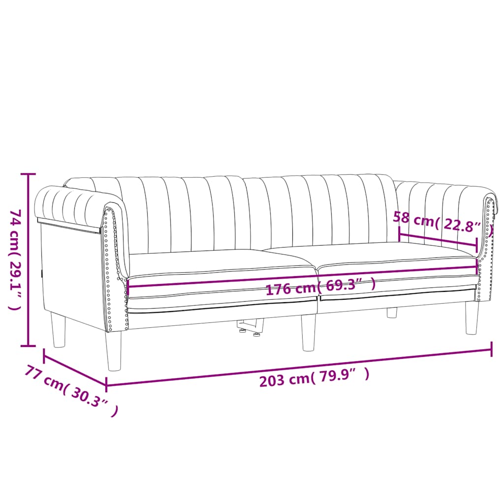 3 Piece Sofa Set Dark Green Velvet
