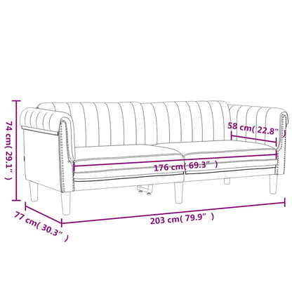 3 Piece Sofa Set Dark Green Velvet