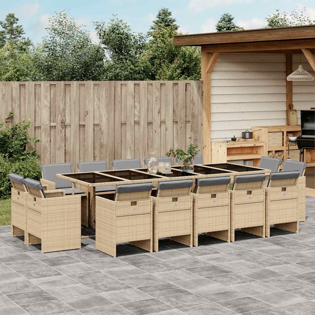 Garden Dining Set | Mix beige, black, light grey