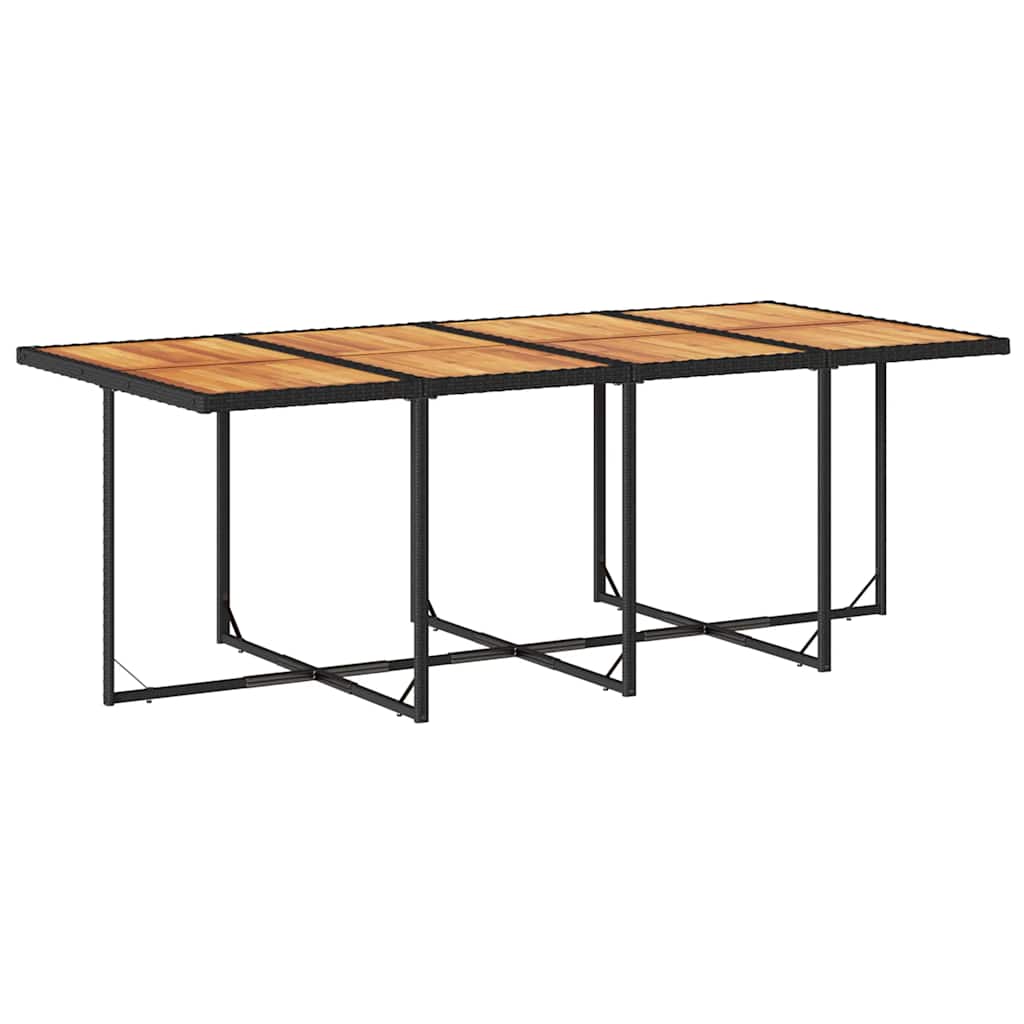Garden Dining Set Black and brown