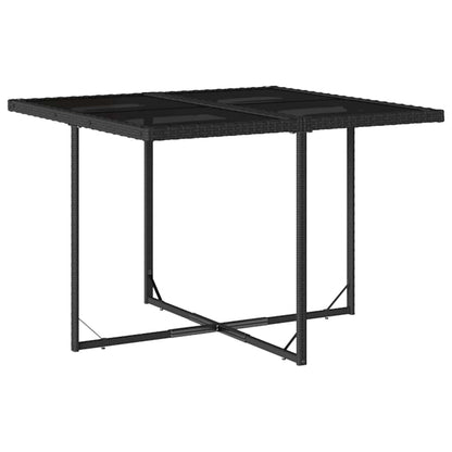 Garden Dining Set Black, Cream White