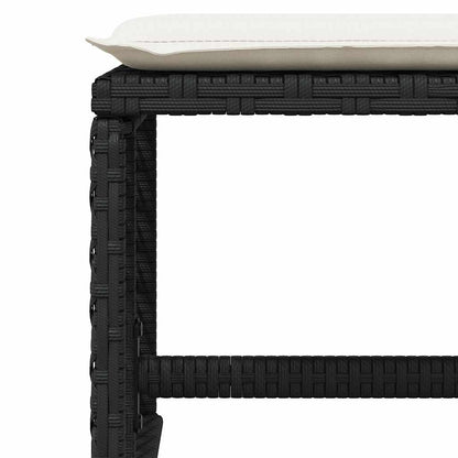 Garden Dining Set Black, Cream White