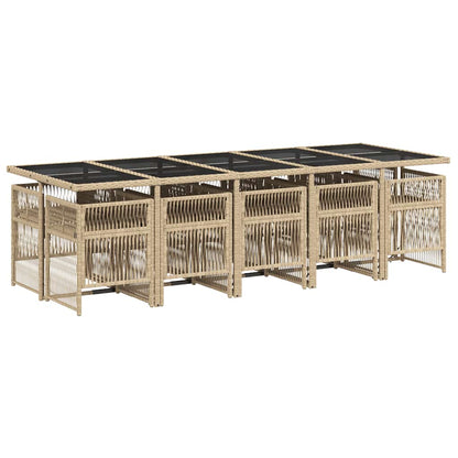 Garden Dining Set | Mix beige and black