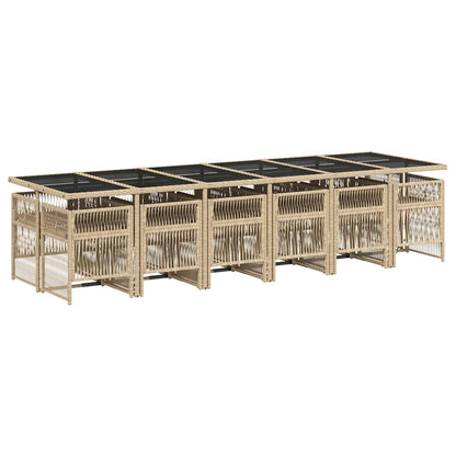 Garden Dining Set | Mix beige and black