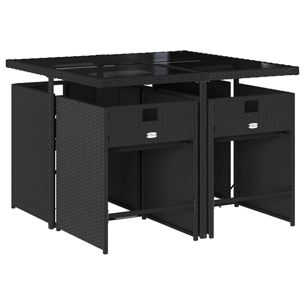 Garden Dining Set | Black and cream white