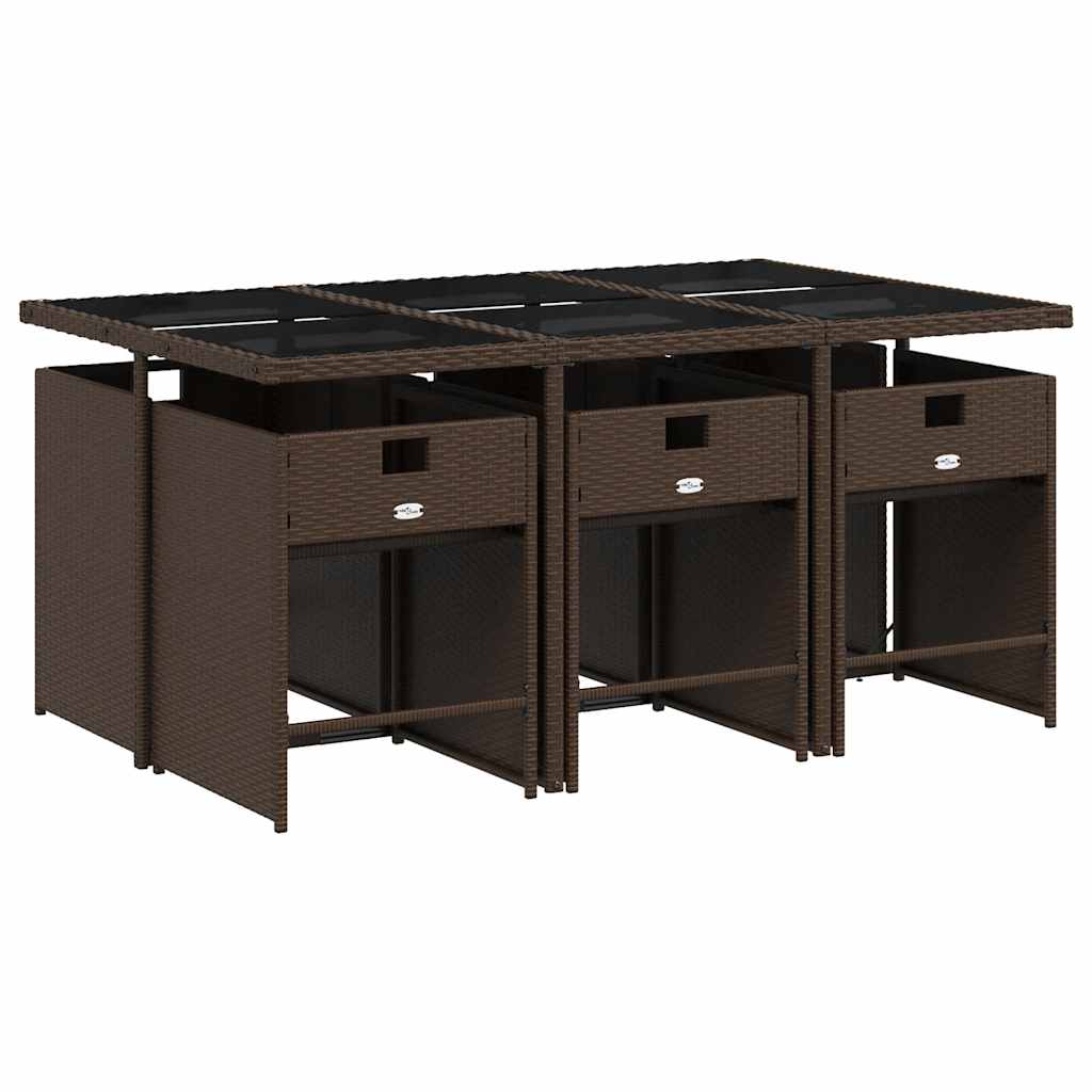 Garden Dining Set | Brown, Cream White, Black