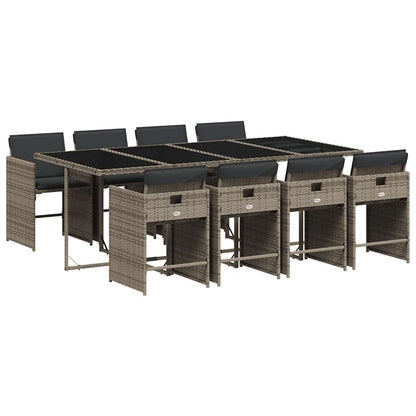 Garden Dining Set | Grey, Dark grey, Black