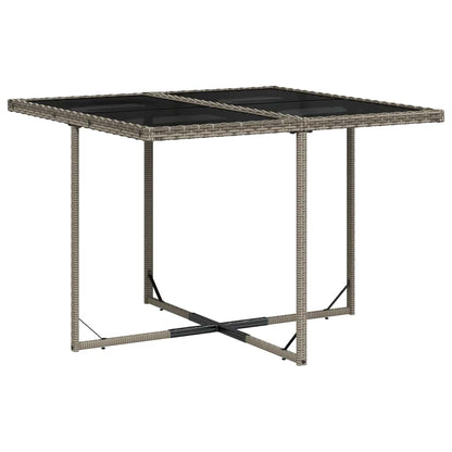 Garden Dining Set | Grey | PE rattan | 10-seater | Collapsible