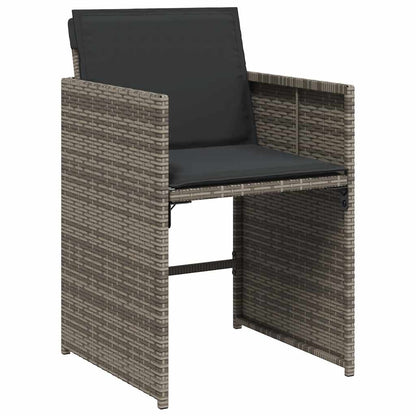 Garden Dining Set | Grey | PE rattan | 10-seater | Collapsible