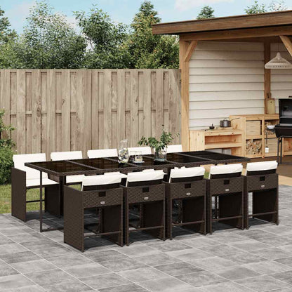 Garden Dining Set | Brown, Cream White, Black