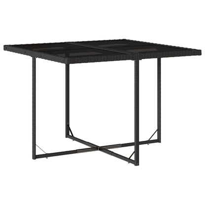 Garden Dining Set Black, Cream White