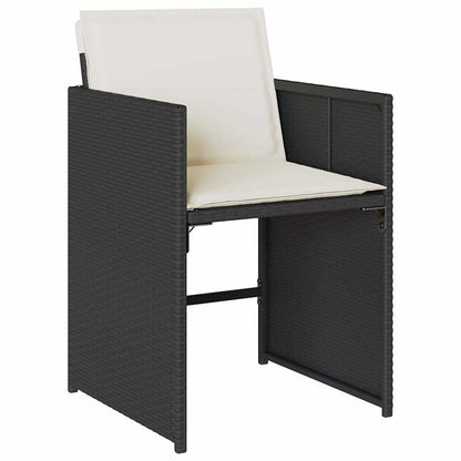 Garden Dining Set Black, Cream White, Brown