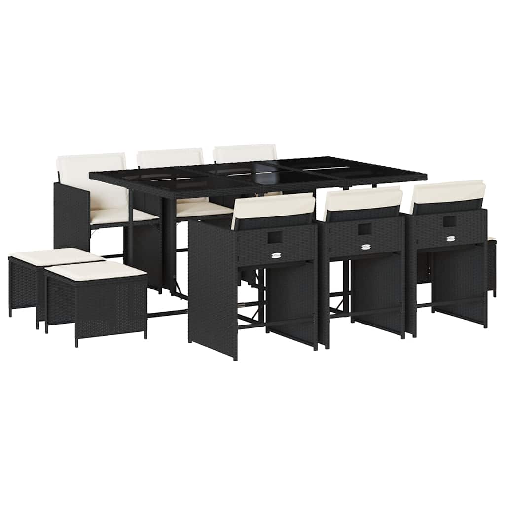 Garden Dining Set Black