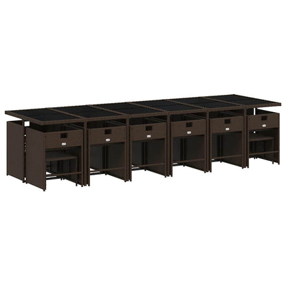 Garden Dining Set | Brown