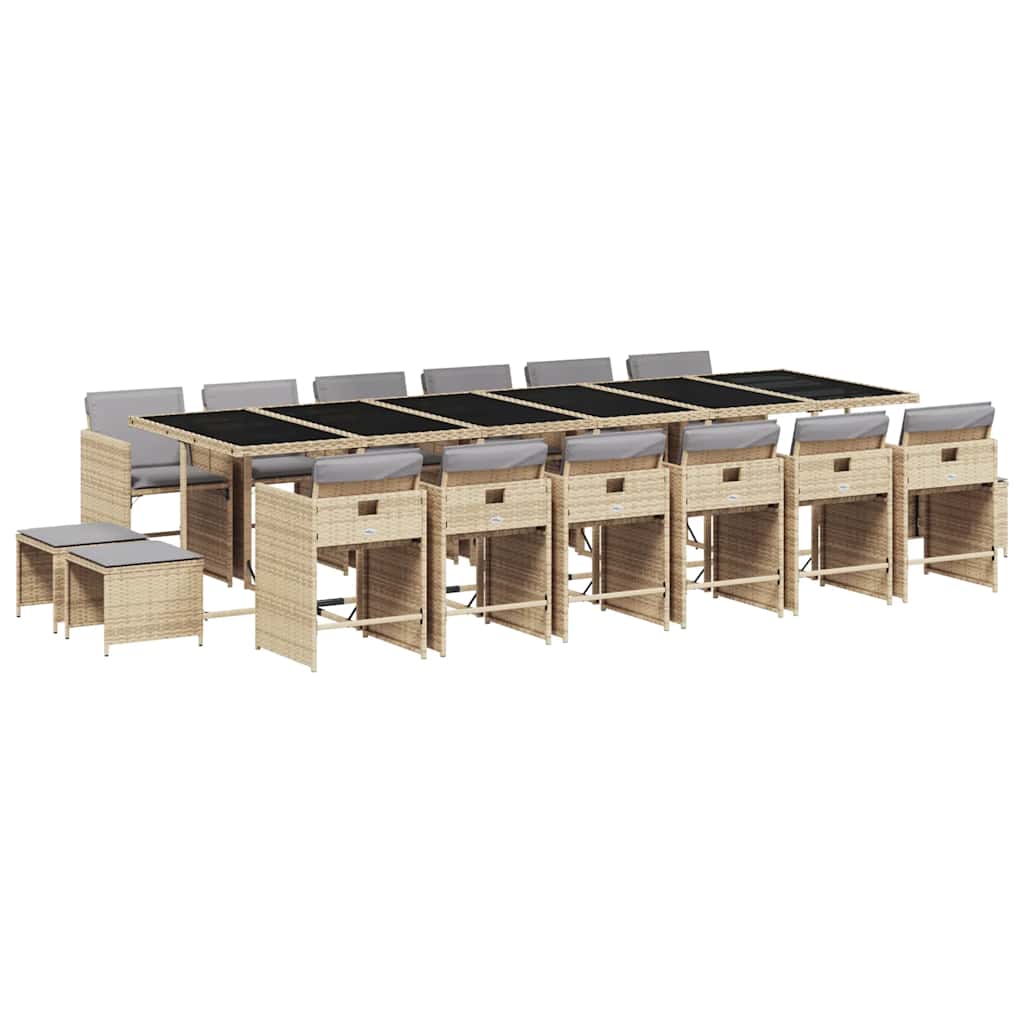 Garden Dining Set | Mix beige, light grey, black