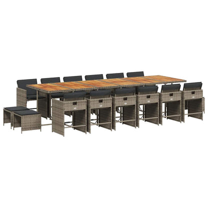 Garden Dining Set | Grey, Brown, Dark Grey