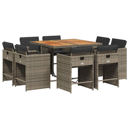 Garden Dining Set | Grey, Brown, Dark Grey