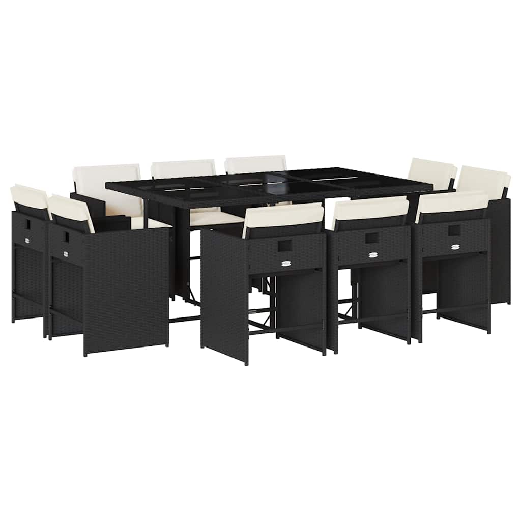 Garden Dining Set | Black, Cream White