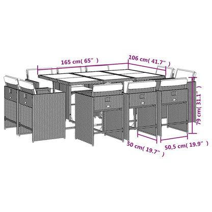 Garden Dining Set | Black, Cream White