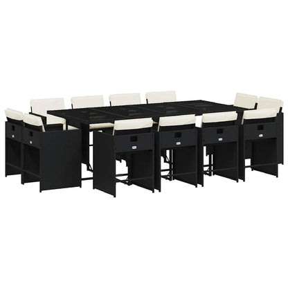 Garden Dining Set | Black, Cream White