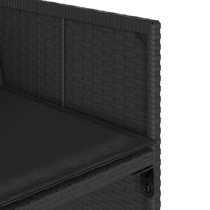 Garden Dining Set | Black | PE rattan | Large | Foldable