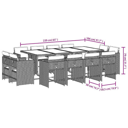 Garden Dining Set | Grey, Dark Grey, Black