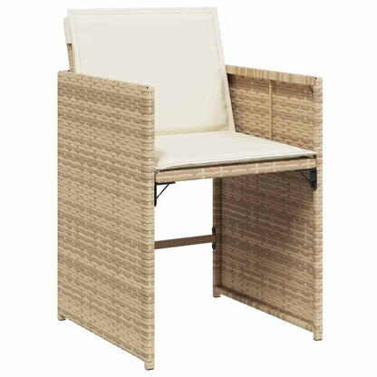 Garden Dining Set | Beige | PE rattan | Large | Foldable