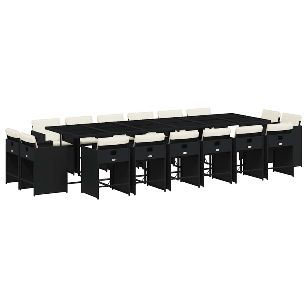 Garden Dining Set | Black and Cream White