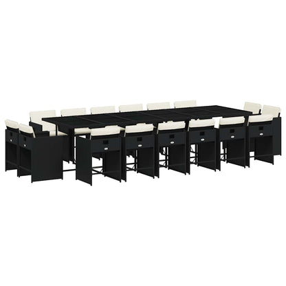 Garden Dining Set | Black and Cream White