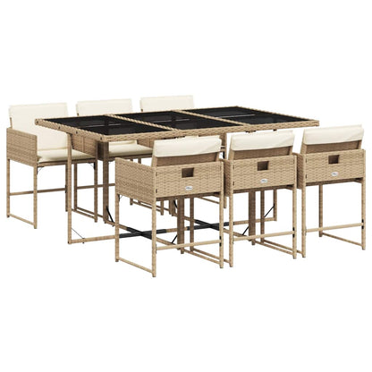 Garden Dining Set | Beige, Cream white, Black