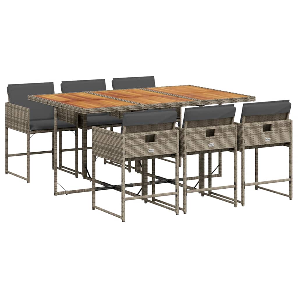 Garden Dining Set | Grey, Brown, Dark Grey