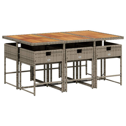 Garden Dining Set | Grey, Brown, Dark Grey
