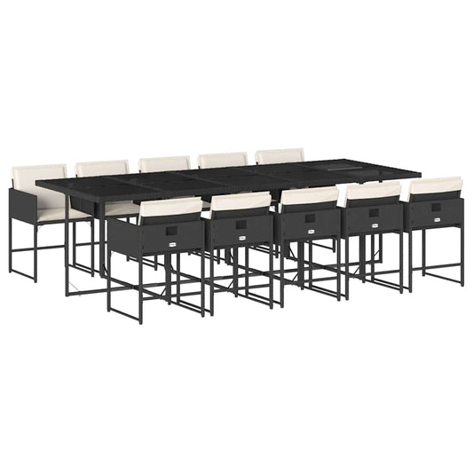 Garden Dining Set | Black, Cream White