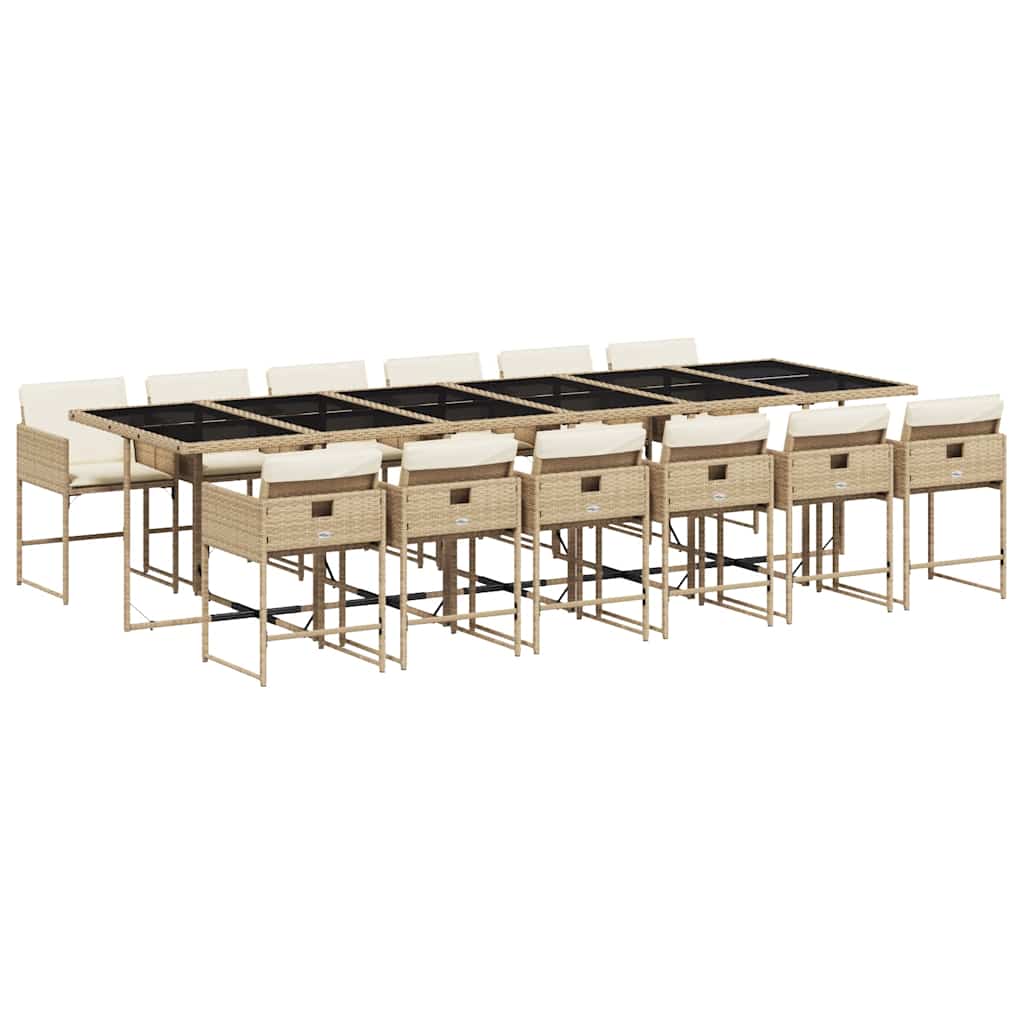 Garden Dining Set | Beige, Cream white, Black