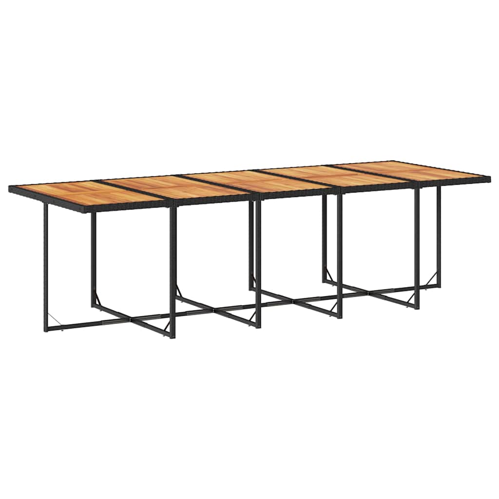Garden Dining Set Black and brown