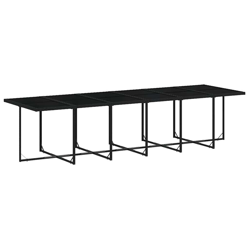 Garden Dining Set Black, Cream White