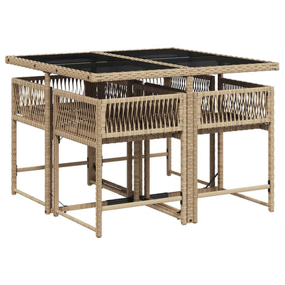 Garden Dining Set | Mix beige, black, light grey