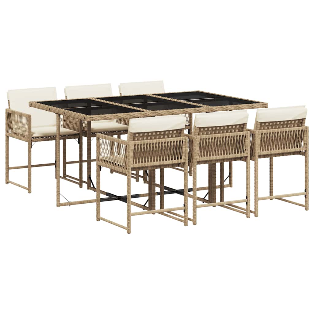 Garden Dining Set | Beige, Black, Cream White