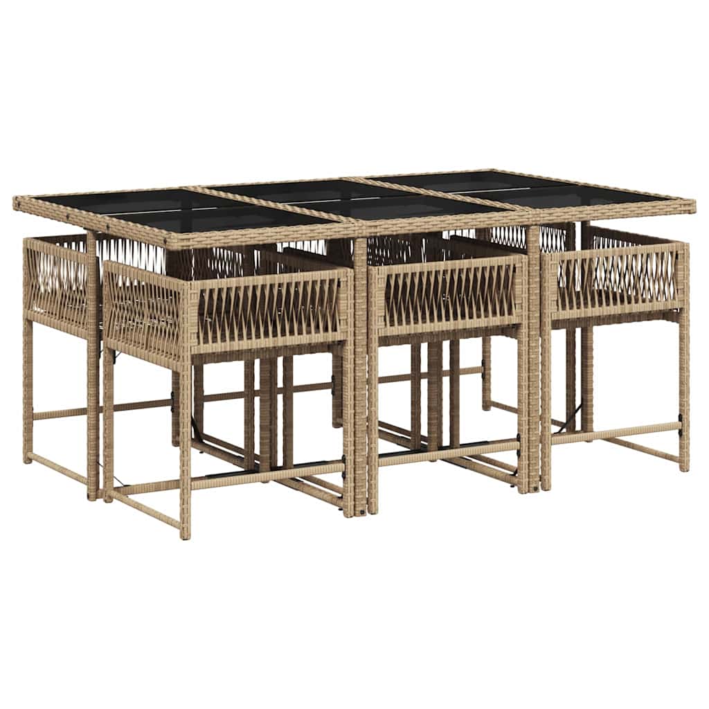 Garden Dining Set | Beige, Black, Cream White