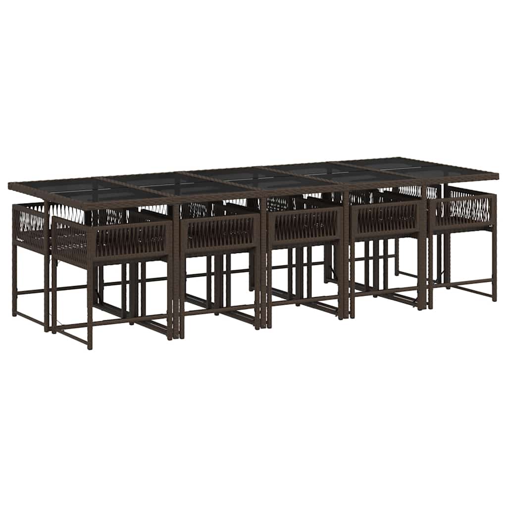 Garden Dining Set | Brown, Cream White, Black